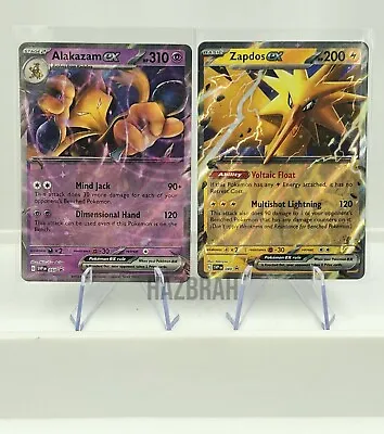 (2) Alakazam EX & Zapdos EX Black Star Promo English TCG Pokemon 151 Holo NM • $5.95