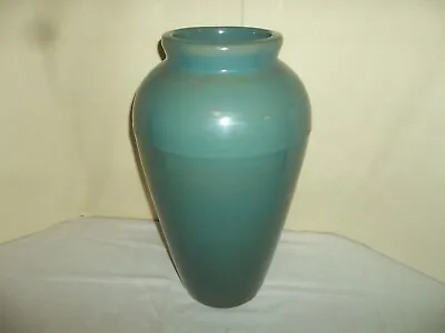 Antique Vintage Stoneware Pottery Green Glaze Floor Vase 17 1/4' Zanesville? • $99