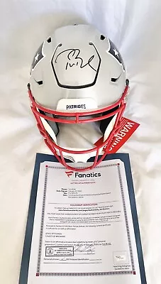 NEWENGLAND PATRIOTS TOM BRADY Signed RIDDELL SPEED FLEX FULLSIZE HELMET FANATICS • $2750