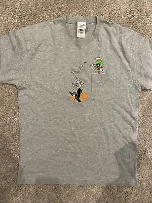 Vintage Warner Bros. Loony Toons Marvin The Martian Daffy Duck T-shirt Size S • £20