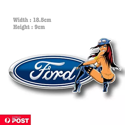 Sexy Pin Up Girl Ford Logo Sticker • $7