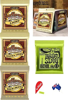 Ernie Ball Acoustic Electric  Guitar Strings Slinky 2221 2004 2006 2008 NEW AU • $8.90