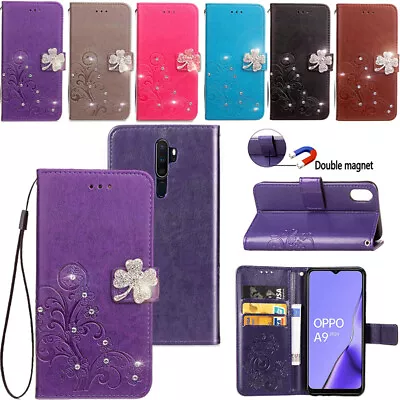 $15.89 • Buy OPPO Reno (5G) R11 R17 AX5 Bling Diamond Flip Leather Magnetic Wallet Case Cover