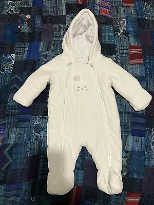 M&S Pramsuit - White Velour Bunny • £11.90