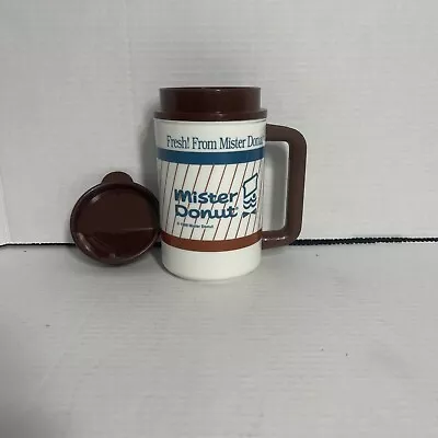 VTG Mister Donut Thermo Mug With Lid 1989 • $18.99