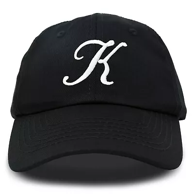 DALIX Initial Hat Letter K Womens Baseball Cap Monogram Cursive Embroider • $19.95