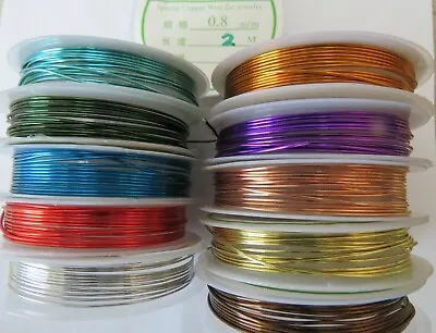 £2.89 • Buy  1 Wrapping Wire Findings 0.5 24g 7m - 0.8mm 20 Gauge 2m Colour Jewellery Making