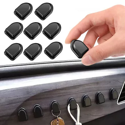 8x Black Car Interior Hooks Organizer Hanger Sunglasses Holder Clips Accessories • $5.70