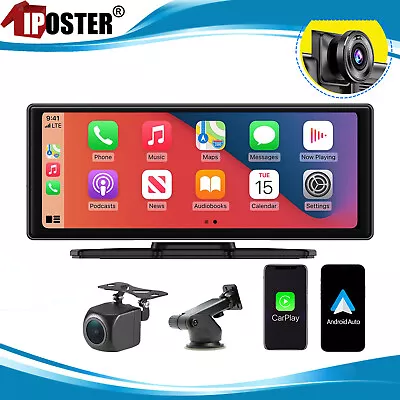 10.26 Dash Cam Carplay Monitor Android Auto Mirrorlink Reverse Camera • $153.32