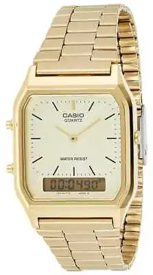 Casio Vintage Cream Hybrid Dial / Gold-Tone Metal Bracelet AQ-230GA-9DMQYES • £60