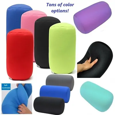 Micro Bead Squishy Hypoallergenic Post Surgery Roll Tube Pillow Solid Color • $13.99