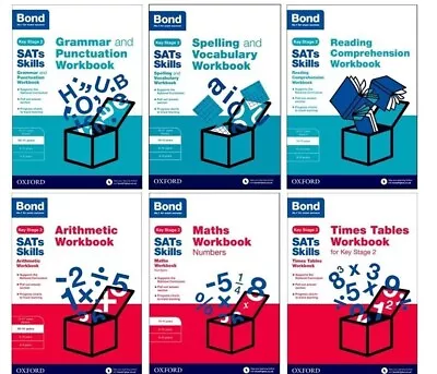 £3.99 • Buy Bond SATs Skills Maths And English 6 Book Set: 10-11: Key Stage 2 (KS2)