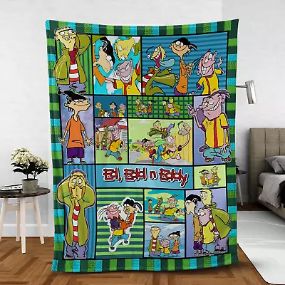 Ed Edd N Eddy Blanket Ed Edd N Eddy Cartoon TV Series Fleece Sherpa Blanket • $75.95