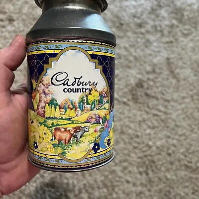 Vintage Cadbury Country Miniature Milk Can Tin W/ Lid Made In England 6” Dairy • £18.99