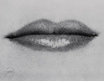Man Ray Vintage Original Photo Print Engraving Lips Study The Lovers Art 11x13 • $75.42