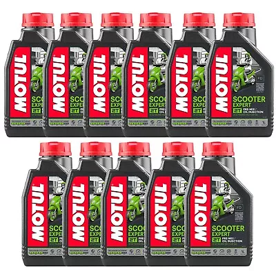 Motul 105880 11L Scooter Expert 2T Pre Mix Injection 2 Stroke Motor Oil 11x1L • $117.95