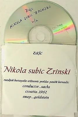 Ivan Zajc: Nikola Subic Zrinski Live ? 1962 Sachs 2-CD (Vladimir Ruzdjak) • $8.70