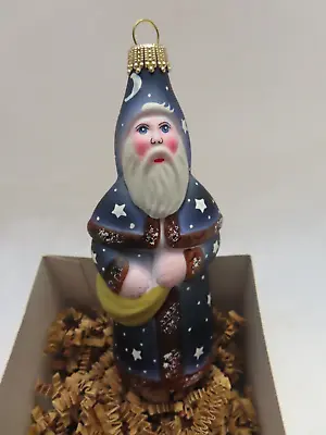 Blue Father Christmas With Stars 1997 Vaillancourt Ornament #OR9633 - NIB • $45.99