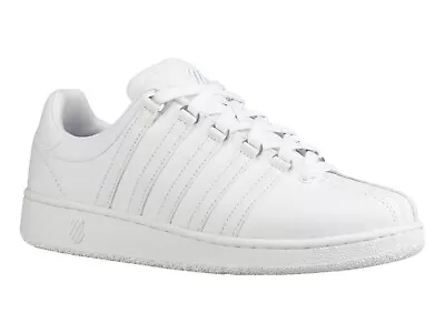 K Swiss Classic VN White White Mens Leather Shoes Fashion Sneakers • $50