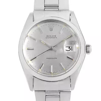 ROLEX Oyster Date Precision 6694 Silver Mosaic Linen Dial 26 Number Antique Mens • $2363