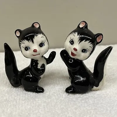 Vintage MCM 1950s - Set Of 2 Napco Skunk Both With Original Label - NICE! • $22.50