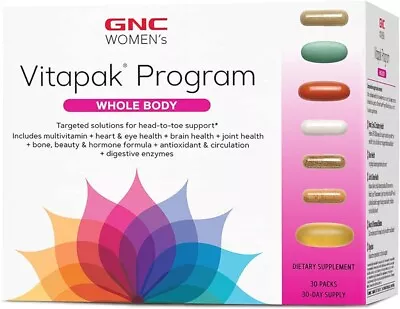 GNC Women's Vitapak Whole Body Vitamins Fish Oil Joint Brain Gut Health 50 Plus • $69.99