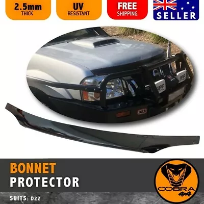 Bonnet Protector Fits Navara D22 2002 To 2015 Injection Moulded 4wd Black Tinted • $95