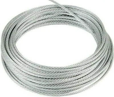 £1.98 • Buy Galvanised Steel Wire Rope Cable Rigging 1.2mm 1.5mm 2mm 3mm 4mm 5mm 6mm 8mm 