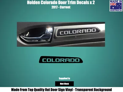 HOLDEN COLORADO  - DOOR TRIM DECALS STICKERS X 2 • $10.95