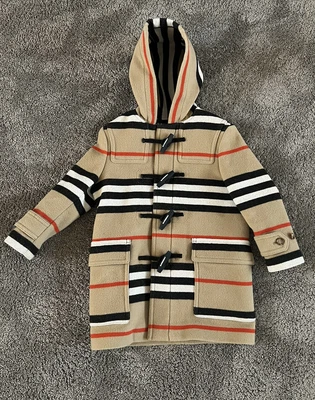 £285 • Buy Burberry Children Hooded Duffle Coat Toggle Coat  - Age 6 - Kids - New Season