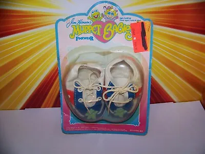 Vintage 80s Muppet Babies Kermit The Frog Footwear Plush Doll Shoes Jim Henson  • $34.99