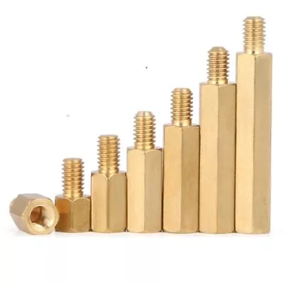 Hexagonal Brass Stand Off Spacers 5-50mm Long M3 Male & Female Threads • $1.49