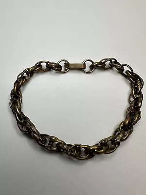 Antique Ornate Design Chain Bracelet 7” X 6mm • $10.40