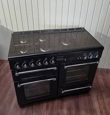 Rangemaster  110cm.  Black  And Chrome . Range Cooker.  • £1099