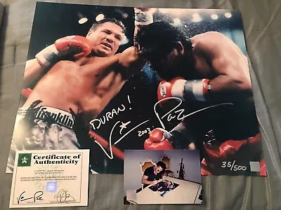 VINNY PAZIENZA 16x20 SIGNED INSCRIBED DURAN 2003 NUMBERED 35/500 SSG COA • $99.95