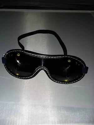 Vtg Goggles Glasses Sports Steampunk Welder Pilot Aviator Unusual Pointy #2 Lady • $45