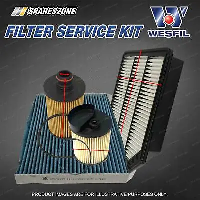 $96.55 • Buy Wesfil Oil Air Fuel Cabin Filter Service Kit For Ssangyong Musso Rexton 4Cyl