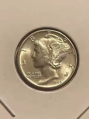 1945 P Mercury Dime 10c US Mint Silver Coin 1945-P BU MS • $13.45