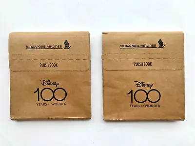 Singapore Airlines Plush Books Disney 100 Years Of Wonder X 2 - NEW And UNOPENED • $35