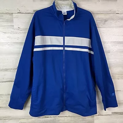 Starter Blue & White Knit Pique Full Zip Jacket Men’s Size 3XL (54-56) • $6