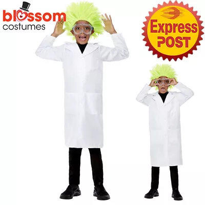 W876 Child Explosive Scientist Green Wig Einstein Halloween Costume Accessory • $12.45