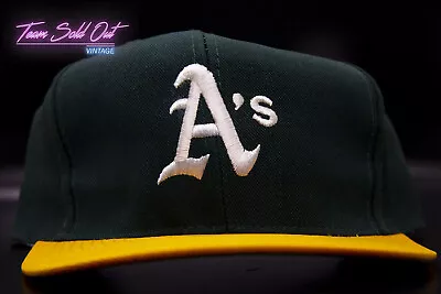 Vintage American Needle Oakland Athletics Plain Logo Snapback Hat MLB • $30