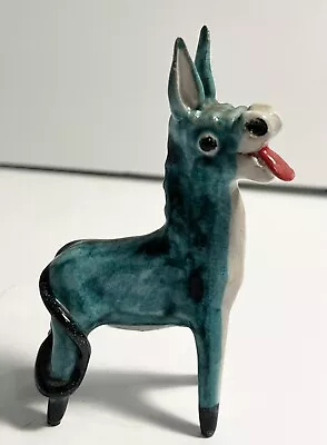 VIETRI ITALY Donkey Vintage POTTERY FIGURINE Signed Art Italian Ceramic • $26.83