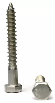 3/8  316 Stainless Steel Lag Screws Hex Head Lag Bolts - Select Length - QTY 25 • $30.73