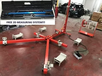 Auto Body Frame Puller Straightener FREE SHIPPING + Clamps Chains FOOT PUMP • $2750