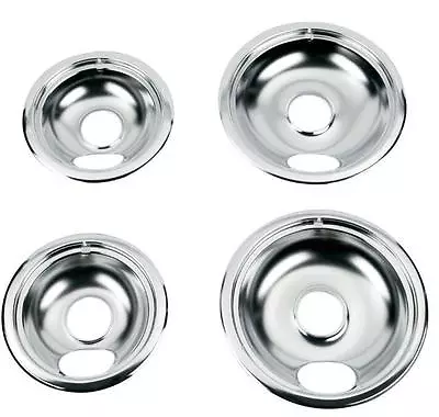 Drip Pans Reflector Bowl 4pc Set 6 And 8 Frigidaire Whirlpool Stove Range Chrome • $20.88