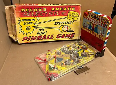 Vintage Marx Deluxe Arcade Electric Pinball Table Top Game With Automatic Score • $99.99