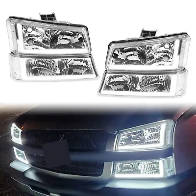 For 2003-2007 Chevy Silverado 1500 2500 3500 LED DRL Headlights+Bumper Lamps • $83.60