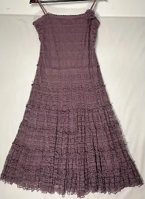 NWT Max Studio Dress Romantic Stretch Lace Grape Prom Party Date MSRP  $198 Sz M • $29.99