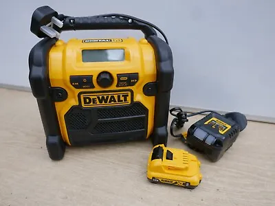 DeWalt DCR020 12v Xr Fm Digital Dab Radio 240v + DCB127 2 Ah & Dcb1102 Charger • £142.89